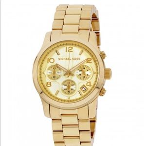 Michael Kors Runway Quartz Movement Gold Dial
